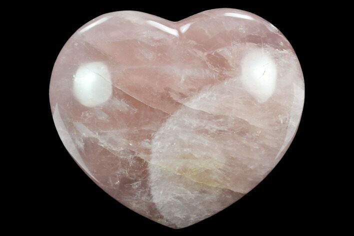 Polished Rose Quartz Heart - Madagascar #129029